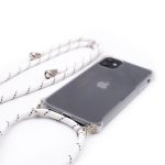 Nugarėlės dėklai Evelatus Samsung A30s Case with rope White Stripes Transparent