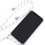 Nugarėlės dėklai Evelatus Samsung A50s Case with rope White Stripes Transparent