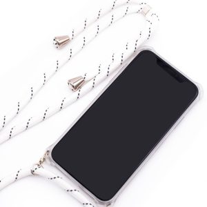 Nugarėlės dėklai Evelatus Samsung A50s Case with rope White Stripes Transparent
