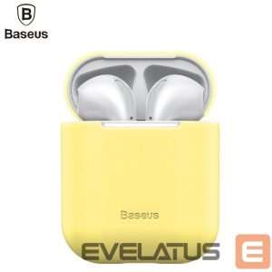Nugarėlės dėklai Baseus Apple Silica Series Ultra-thin Silicone Protector Case for Airpods 1 / 2 Yellow