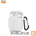 Nugarėlės dėklai TakeMe Apple Ultra-thin Soft Silicone protective case for AirPods White