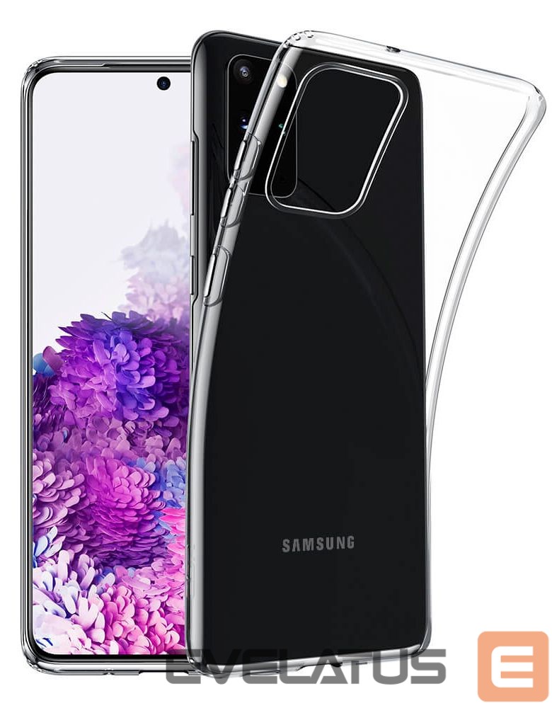 Nugarėlės dėklai Evelatus Samsung Galaxy S20 Plus Clear Silicone Case 1.5mm TPU Transparent