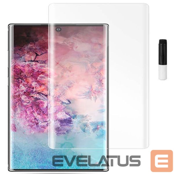 Apsauginiai stiklai Evelatus Samsung Galaxy Note 10 Plus Clear Glass UV + Glue