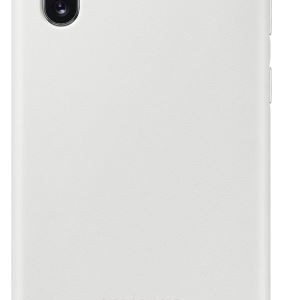 Nugarėlės dėklai Samsung  Note 10 Leather cover case White