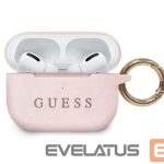 Dėklai ausinėms Guess Apple Silicone Cover for AirPods Pro Light Pink