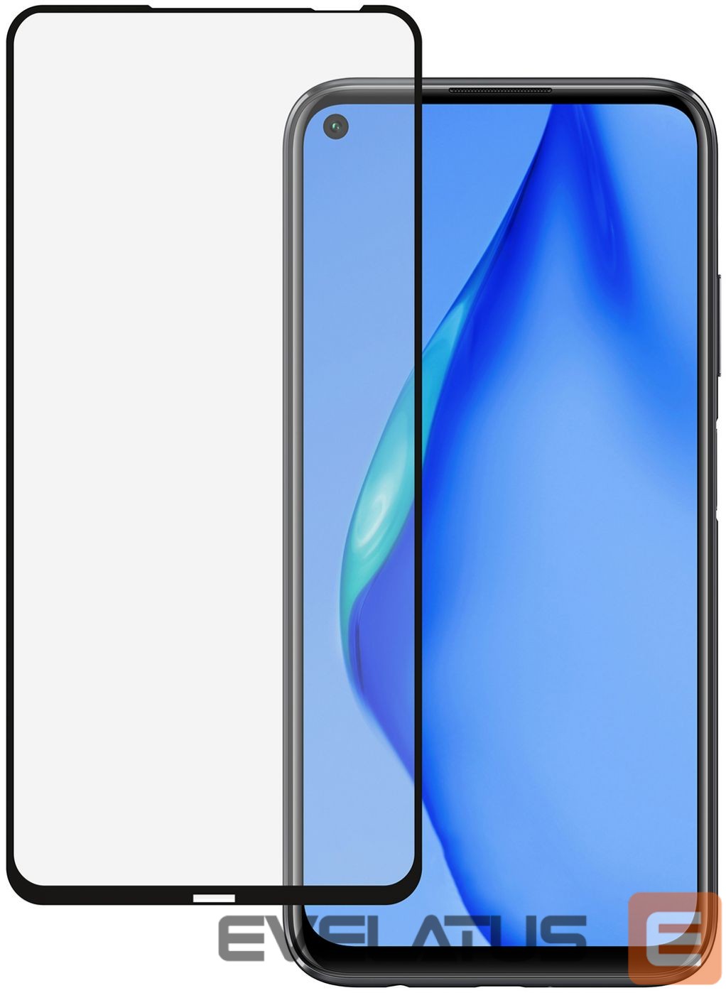 Apsauginiai stiklai Evelatus Huawei P40 lite 2.5D Full Cover Japan Glue Glass Anti-Static