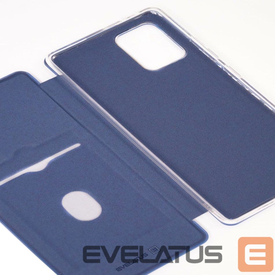 Knygos tipo dėklas dėklai Evelatus Samsung S10 Lite Book Case Dark Blue
