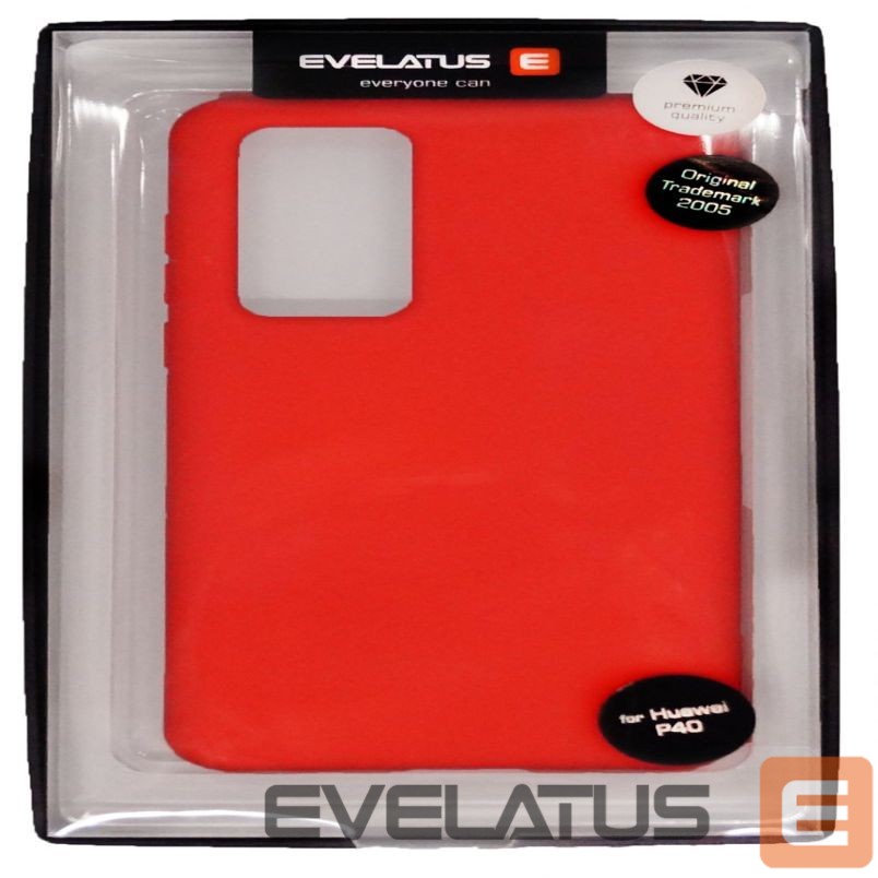 Nugarėlės dėklai Evelatus Huawei P40 Pro Soft Touch Silicone Red