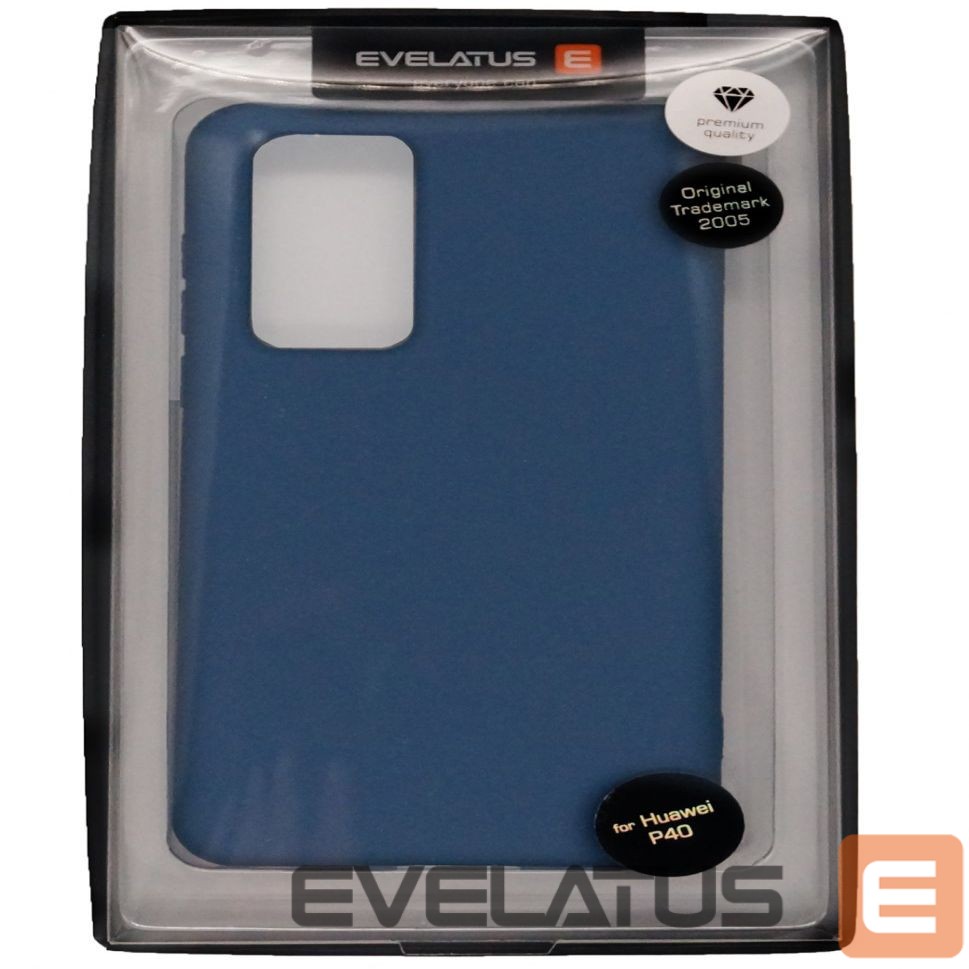 Nugarėlės dėklai Evelatus Huawei P40 Soft Touch Silicone Blue