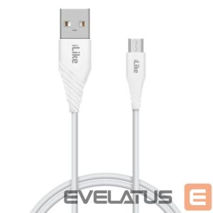 Kabelis iLike - iLike Charging Cable for MicroUSB ICM01 White