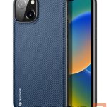 Nugarėlės dėklai Dux Ducis Apple iPhone 14 Fino case cover nylon-covered Blue