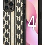 Nugarėlės dėklai Karl Lagerfeld Apple iPhone 14 Pro Max 6.7 Monogram Stripe Brown