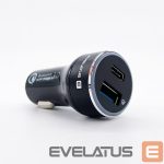 Automobiliniai įkrovikliai Evelatus - Evelatus Quick Car Charger QCC03 Black