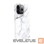 Nugarėlės dėklai Evelatus Apple iPhone 14 Pro Premium Silicone case Customized Print Marble White