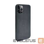 Nugarėlės dėklai iLike Apple iPhone 12 Pro Max Silicone plastic case Eco Print Design Black