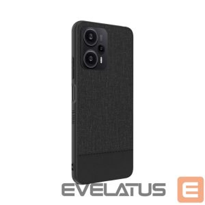 Nugarėlės dėklai iLike Xiaomi Redmi Note 12 / Poco X5 Plastic Leather Back Cover Black