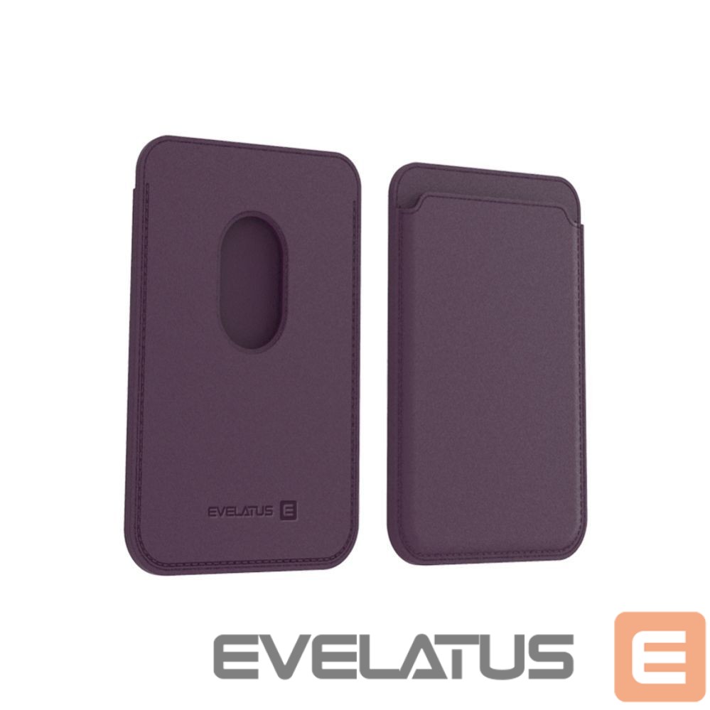 Universali kišenė telefono korpusui Evelatus Universal iPhone Genuine leather wallet with MagSafe Deep Purple