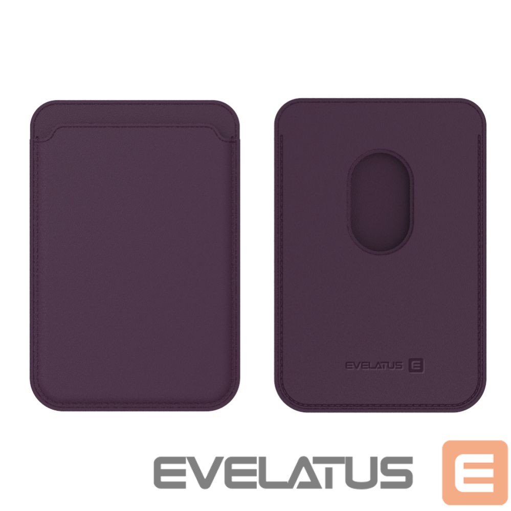 Universali kišenė telefono korpusui Evelatus Universal iPhone Genuine leather wallet with MagSafe Deep Purple