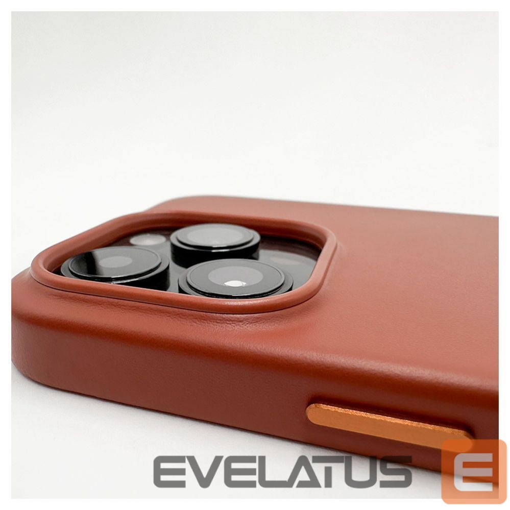 Nugarėlės dėklai Evelatus Apple iPhone 14 Pro Max Genuine Leather case with MagSafe Brown