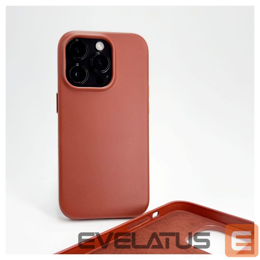 Nugarėlės dėklai Evelatus Apple iPhone 14 Pro Max Genuine Leather case with MagSafe Brown