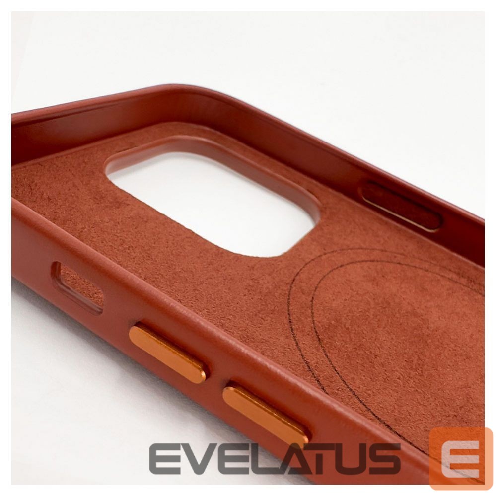 Nugarėlės dėklai Evelatus Apple iPhone 14 Pro Max Genuine Leather case with MagSafe Brown