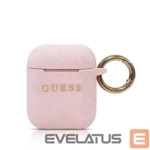 Dėklai ausinėms Guess - AirPods Silicone Case Pink