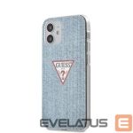 Nugarėlės dėklai Guess Apple iPhone 12 mini 5.4'' PC/TPU Denim Triangle Cover Light Blue