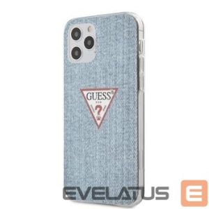 Nugarėlės dėklai Guess - iPhone 12 Pro Max PC/TPU Denim Triangle Cover Light Blue
