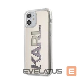Nugarėlės dėklai Karl Lagerfeld  iPhone 12 mini 5.4'' Liquid Glitter Multi Mirror Cover Silver