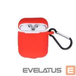 Dėklai ausinėms GreenGo Apple AirPods Silicone Case with Hook Red