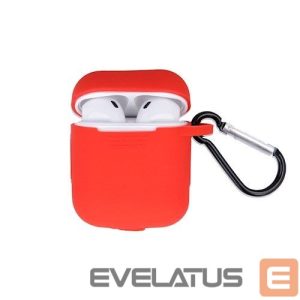 Dėklai ausinėms GreenGo Apple AirPods Silicone Case with Hook Red