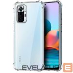 Nugarėlės dėklai Evelatus Xiaomi Redmi Note 10 Pro Military Shockproof Silicone Case TPU Transparent