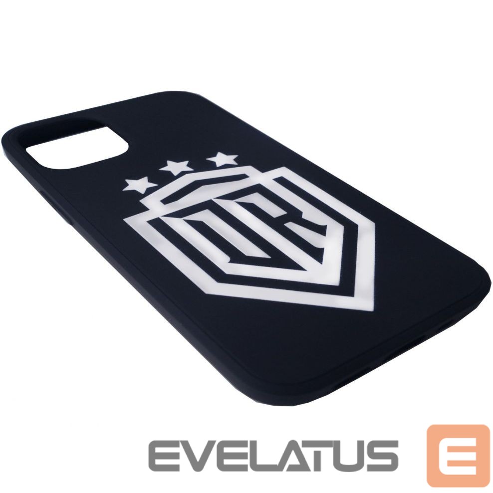 Nugarėlės dėklai Evelatus iPhone 12 Pro Soft Touch Silicone Case DR Logo N1 White Black