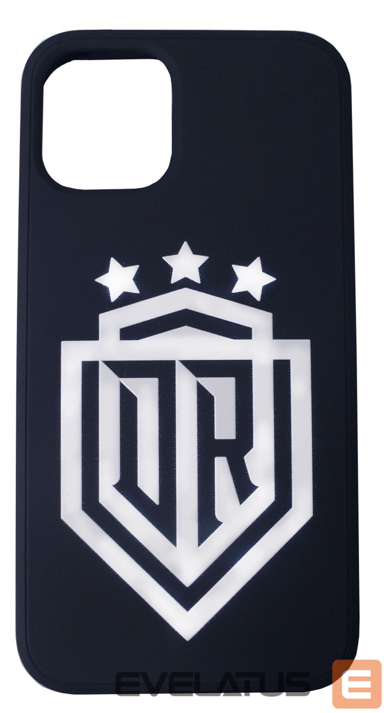 Nugarėlės dėklai Evelatus iPhone 12 Pro Soft Touch Silicone Case DR Logo N1 White Black