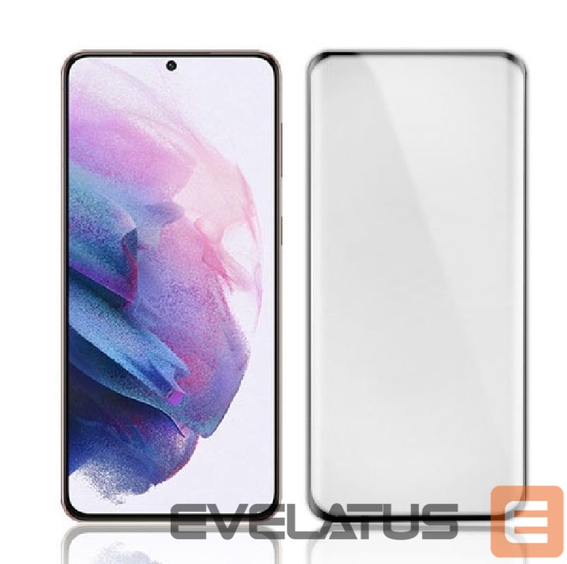 Apsauginiai stiklai Evelatus Samsung Galaxy S21 Plus 2.5D Full Cover Japan Glue Glass Anti-Static