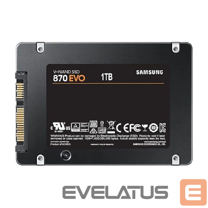Kietasis diskas SDD Samsung SAMSUNG 870 EVO 1TB SATA3 2.5inch SSD