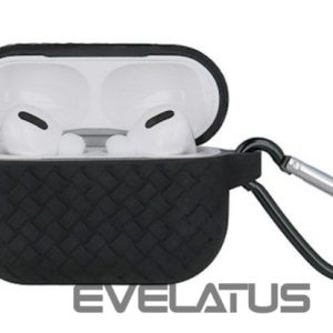 Dėklai ausinėms iLike Apple Airpods 3 Braid case Black