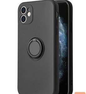 Nugarėlės dėklai iLike Apple iPhone 14 Pro SILICONE RING Black