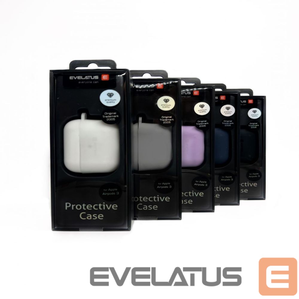 Dėklai ausinėms Evelatus Apple AirPods Pro 2 Silicone Case Silver
