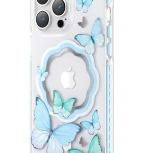 Nugarėlės dėklai Kingxbar Apple iPhone 14 Pro Max MagSafe Butterfly Series magnetic case Blue
