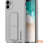 Nugarėlės dėklai Wozinsky Apple iPhone 12 Pro Max Kickstand Case silicone case with stand Silver