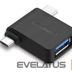 Adapteris Ugreen  2 in 1 Adapter Micro USB Male + USB Type C Male to USB 3.0 Female Black