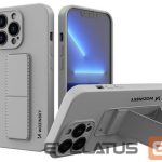 Nugarėlės dėklai Wozinsky Apple iPhone 13 Kickstand Case silicone case with stand Grey