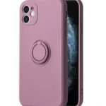 Nugarėlės dėklai iLike Apple IPHONE 14 PRO SILICONE RING Purple