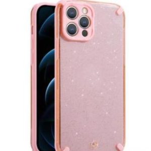 Nugarėlės dėklai iLike Apple IPHONE 12 PRO MAX ARMOR GLITTER CASE Pink