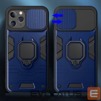 Nugarėlės dėklai iLike Apple IPHONE 14 PRO MAX RING LENS CASE Blue