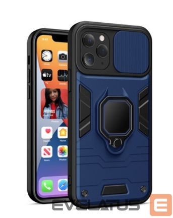 Nugarėlės dėklai iLike Apple IPHONE 14 PRO MAX RING LENS CASE Blue