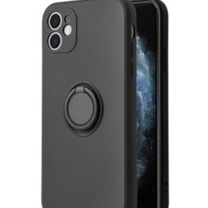 Nugarėlės dėklai iLike Apple IPHONE 12 PRO SILICONE RING Black
