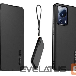 Nugarėlės dėklai Xiaomi - 13 Lite with Necklace Book Case Black