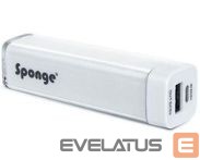 Išorinė baterija Sponge  Power Bank 2600 mAh White